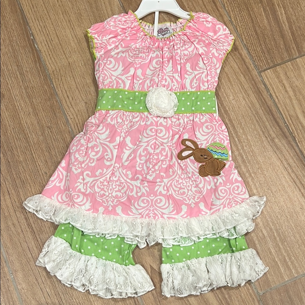 Ann Loren Pink and Green Kids Matching Set